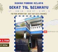 Jual Cepat Rumah Pondok Kelapa Jakarta Timur Lokasi Strategis