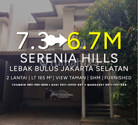 TURUN HARGA! Rumah 2 Lantai, Furnished, View Taman, Serenia Hills Ultimate, Lebak Bulus, Jakarta Selatan