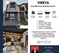 Rumah Baru BSD Cluster Vireya Lynelle di Pusat Kota BSD Hanya7 Menit ke Pintu Tol