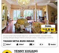 Dijual Rumah Villa Mewah Komplek Taman Setia Budi Indah