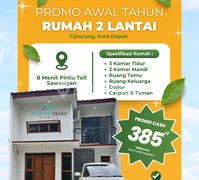 Rumah Eksklusif 2 Lantai di Pancoran Mas Depok