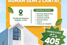 Dijual Rumah Kawasan Perumahan Akses Mobil Dekat Stasiun & Tol SHM
