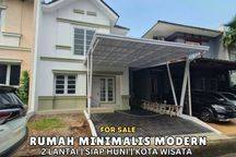 rumah tipe modern 2 lantai di kota wisata siap huni