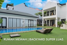 Cinere Mewah Design Tropical Modern Backyard Swimming Pool Modern
