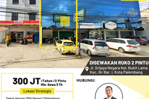 Ruko 2 Pintu dekat SMA Negeri 1 Palembang