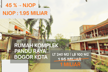 ( Rumah Komplek di Jual Cepat 45 Persen di Bawah NJOP ) Jl Pandu Raya Bogor Kota