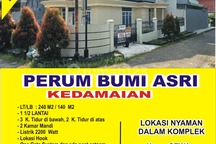 rumah dua lantai  dalam komplek perum bumi asri siap huni
