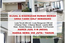 Disewakan Rumah Mewah 2 Lantai Graha Candi Golf Semarang