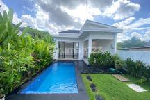 Villa Baru Gress 2 Kamar di Dekat Canggu Minimum.2 Tahun Sewa