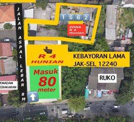Disewakan tanah di jl. Ciputat Raya Kebayoran Lama Jakarta Selatan