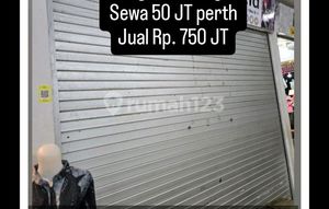 For Sale or Rent Butung Market Stall 3x3 1st Floor Block B, Highly Strategic, Rent 50 Million Per Year, Sale Price Rp. 750 Million