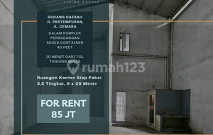 Gudang Daerah Jl. Pertempuran, Cemara. 10 Menit Dari Tol Helvetia