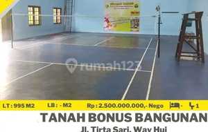 DIJUAL SEBIDANG TANAH DAN GEDUNG BULUTANGKIS DI DEKAT RS AIRAN wAY HUI