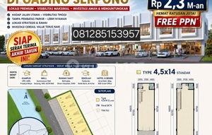 Last 3 Units! Road-Facing Shophouse at Gading Serpong New Santa Anna 2,2Man