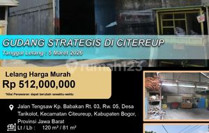 Gudang Strategis Cocok untuk Workshop di Citeureup