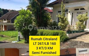 Jual Cepat, Harga Miring Rumah Luas Lt 264 Citraland, 1 Lantai, Semi Furnished Cluster Victoria Park