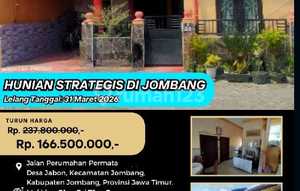 Dilelang Hunian Strategis di Kota Jombang Dekat Stasiun Jombang