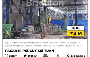 For Quick Sale 1 Warehouse Unit and Land Area Approximately 2,600 Square Meters