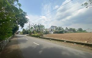 Land in Jogja Sleman near a famous campus, rice field view.
