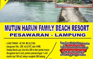 TANAH PANTAI dan villa sudah ada dermaga dekat mutun dan mariot hotel