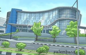 Gedung 3 Lantai di Jl Kol H Burlian Lorong Kawat Palembang.
