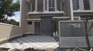 tampak depan dijual rumah baru siap huni