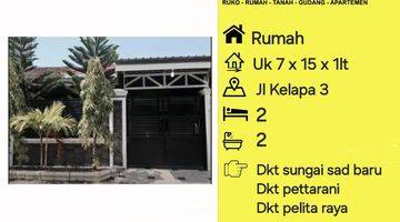 Gambar 1 Jual Rumah Jl Kelapa 3 Dkt Sungai Saddang , Pelita Raya , Tengah Kota