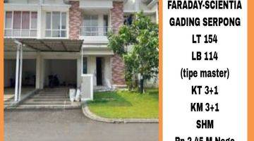 Gambar 1 Jual Cepat Rumah 2lt Faraday Scientia Gading Serpong 