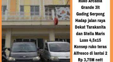 Gambar 1 Dijual Termurah Ruko Arcadia Grande 3lt Gading Serpong