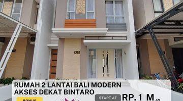 Gambar 1 Rumah 2 Lantai Model Bali Modern Pamulang Free Biaya