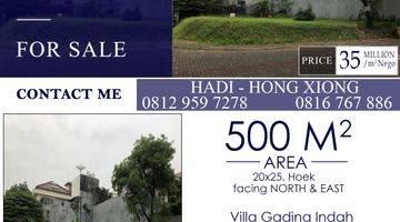 Gambar 1 DIJUAL Kavling Villa Gading Indah-Kelapa Gading. 10 Menit ke MOI 