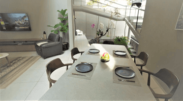 ruang makan jual rumah villa di main