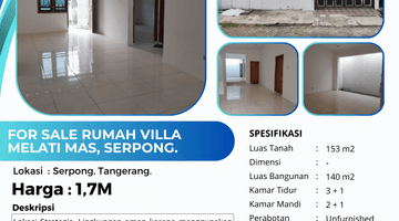 Gambar 2 Dijual Cepat Rumah Villa Melati Mas Siap Huni