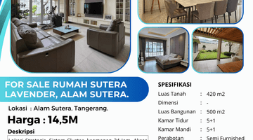 Gambar 2 Dijual Cepat Rumah Semi Furnished Sutera Lavender, Alam Sutera.