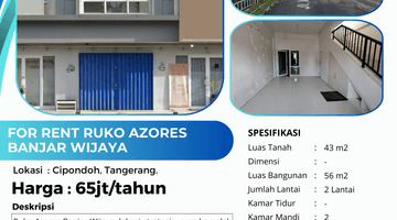 Gambar 2 Di sewa Ruko Azores Hadap Jalan Besar di Banjar Wijaya Cipondoh