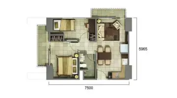 Gambar 5 Casa De Parco Apartemen Tipe 2 Br Hanya Selangkah Ke Prasmul, Atmajaya, Aeon Mall, Green Office Park, The Breeze Dan Pintu Tol Serbaraja Shm