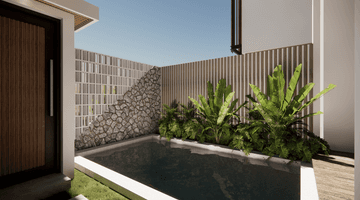 Gambar 2 Hunian Baru 2 Lantai Berkonsep Tropical Modern Villa di Jimbaran