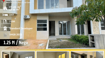 Gambar 1 Rumah 2 Lantai Baru Unfurnished HGB di Monde Residence, Batam