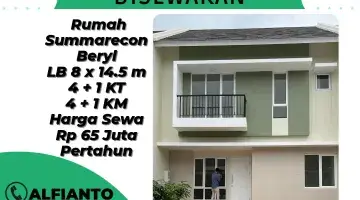 Gambar 2 Disewakan Rumah 2 lantai Siap Huni di Summarecon, Beryl Barat (al)