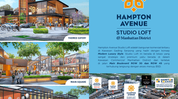 Gambar 1 Hampton Studio Loft Ruko Gading Serpong