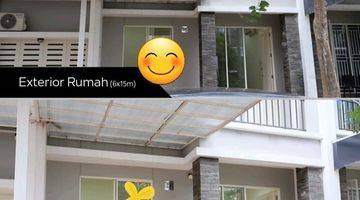 Gambar 1 Rumah 2 Lantai ada AC, canopy, siap huni dekat dengan Binus di Residence One 