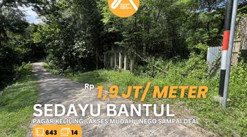 Gambar 1 Tanah Bantul Sedayu Lokasi Sejuk Asri Pagar Keliling