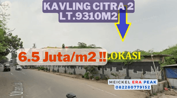 Gambar 1 Lokasi Startegis Dijual Murah Kavling Sebrang Sbm Citra 2, Lt.9310m2, Hoek