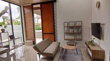 ruang tamu dijual villa di pakem full