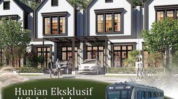 tampak depan rumah dijual modern strategis dekat