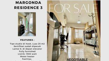 Gambar 1 Dijual Margonda Residence 1 Unit Studio Dmall Depok