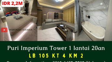 Gambar 1 Jual Cepat Puri Imperium Tower 1 Lantai 20an 3+1BR 