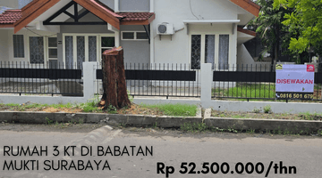 Gambar 1 Rumah Pojok 3 Kamar Disewakan di Babatan Mukti Wiyung Surabaya Barat