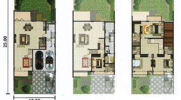 Gambar 3 Rumah 2,5 Lantai Luas 10x25 250m2 Type 4+1kt Cluster Riverside Pik Pantai Indah Kapuk