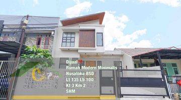 Gambar 1 Dijual Rumah Baru Minimalis Modern 2 Lantai Nusaloka Bsd Tangerang Selatan